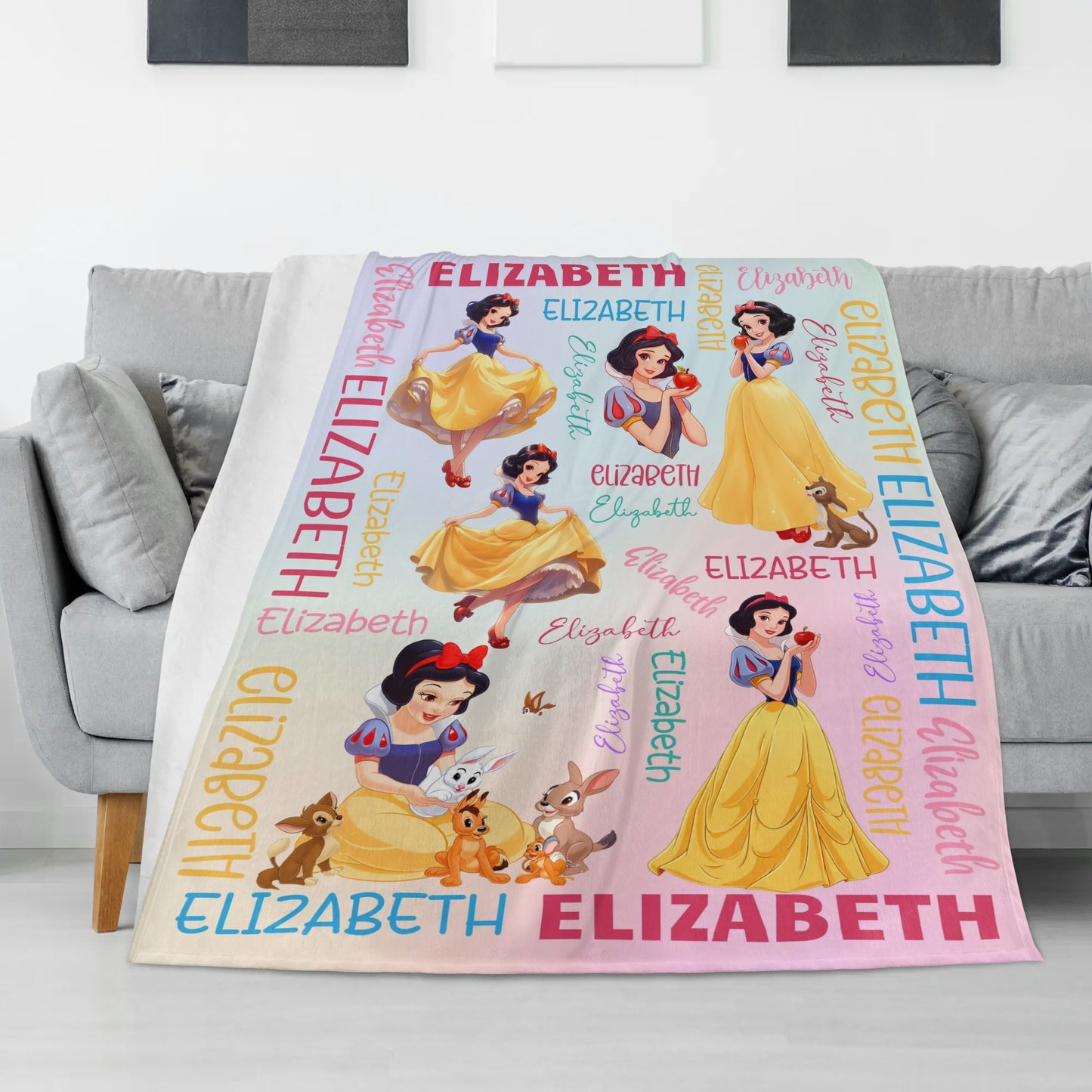 Personalized Cute Girl Name Blanket - Gifts for Kids