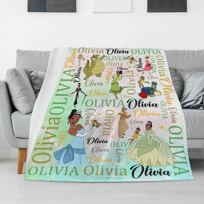 Personalized Cute Girls Name Blanket - Gifts for Kids