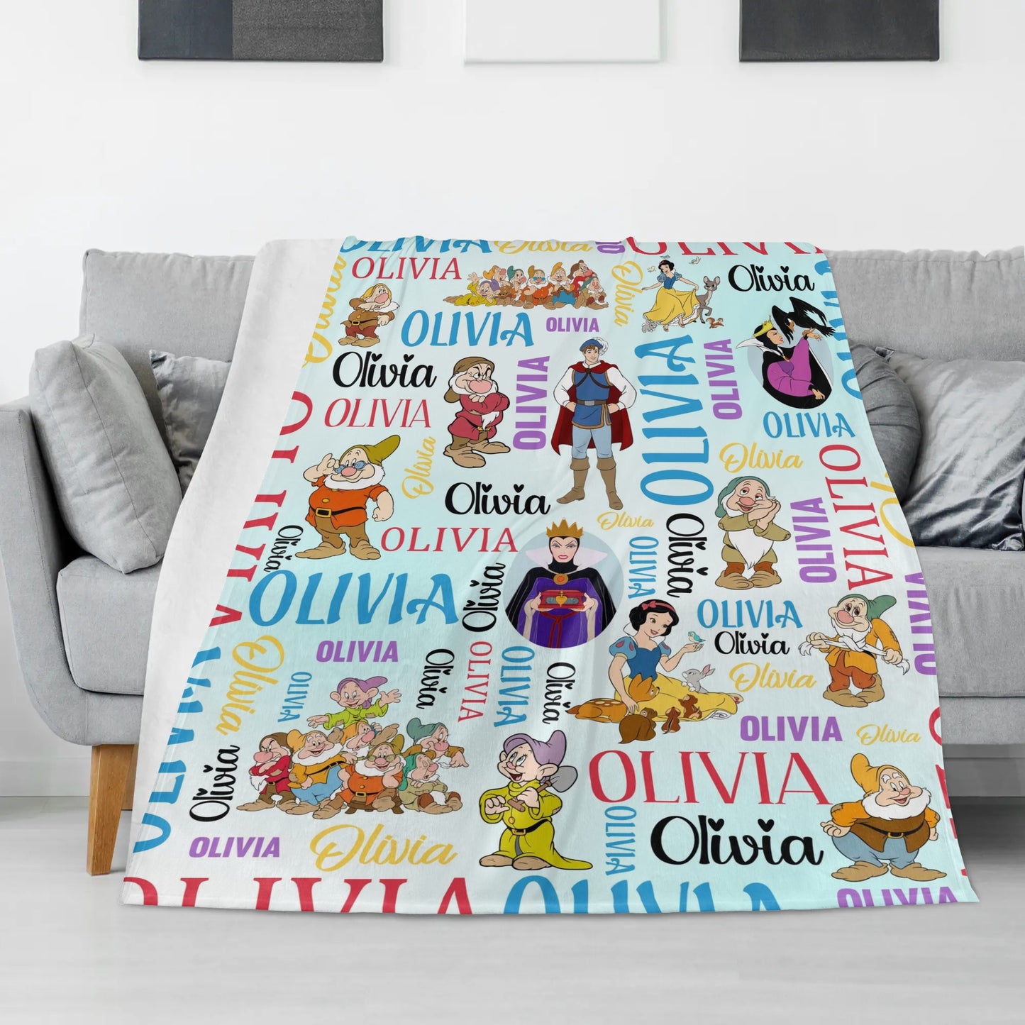 Personalized Name Girl Story Blanket - Gift for Kids