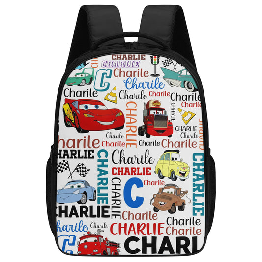 Personalized Custom Cars Name Backpack - Back to School