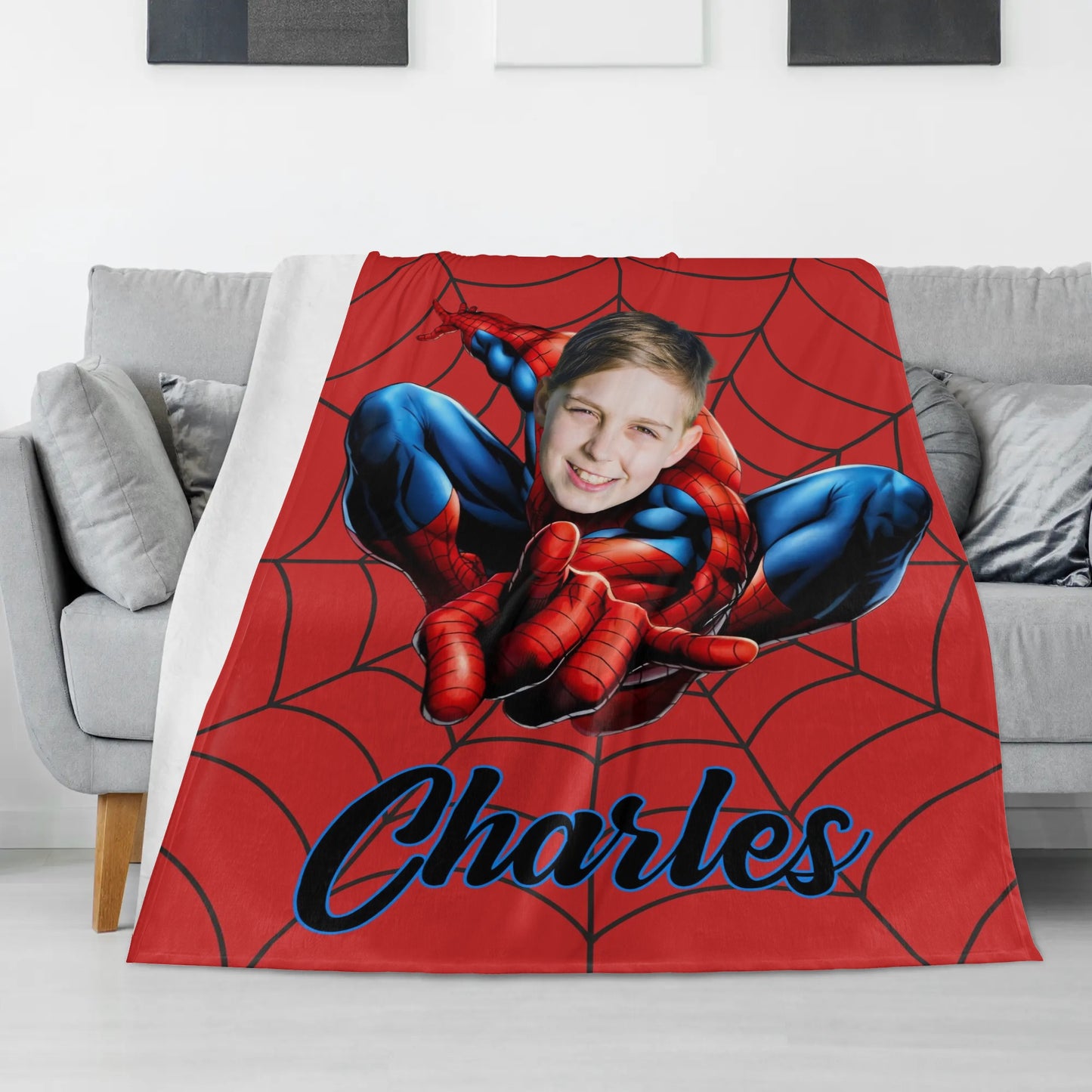 Personalized Custom Photo And Boy Name Blankets - Gifts for Kids