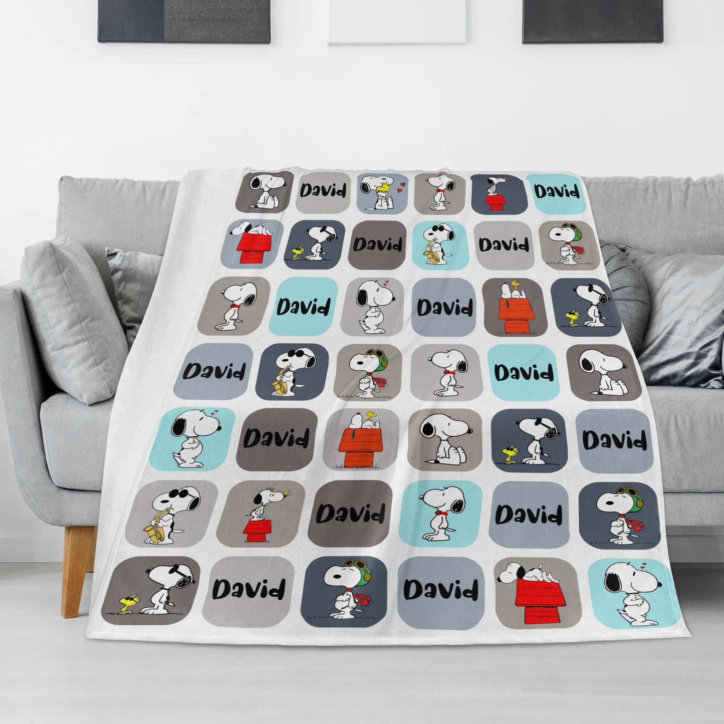 Personalized Cute Puppy Name Blankets - Gift for Kids