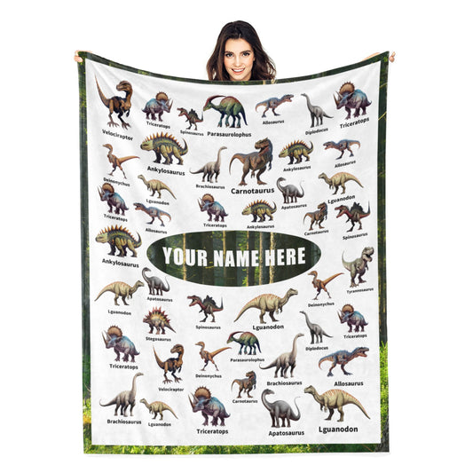 Personalized Jurassic Dinosaurs Blankets - Gifts for Kid