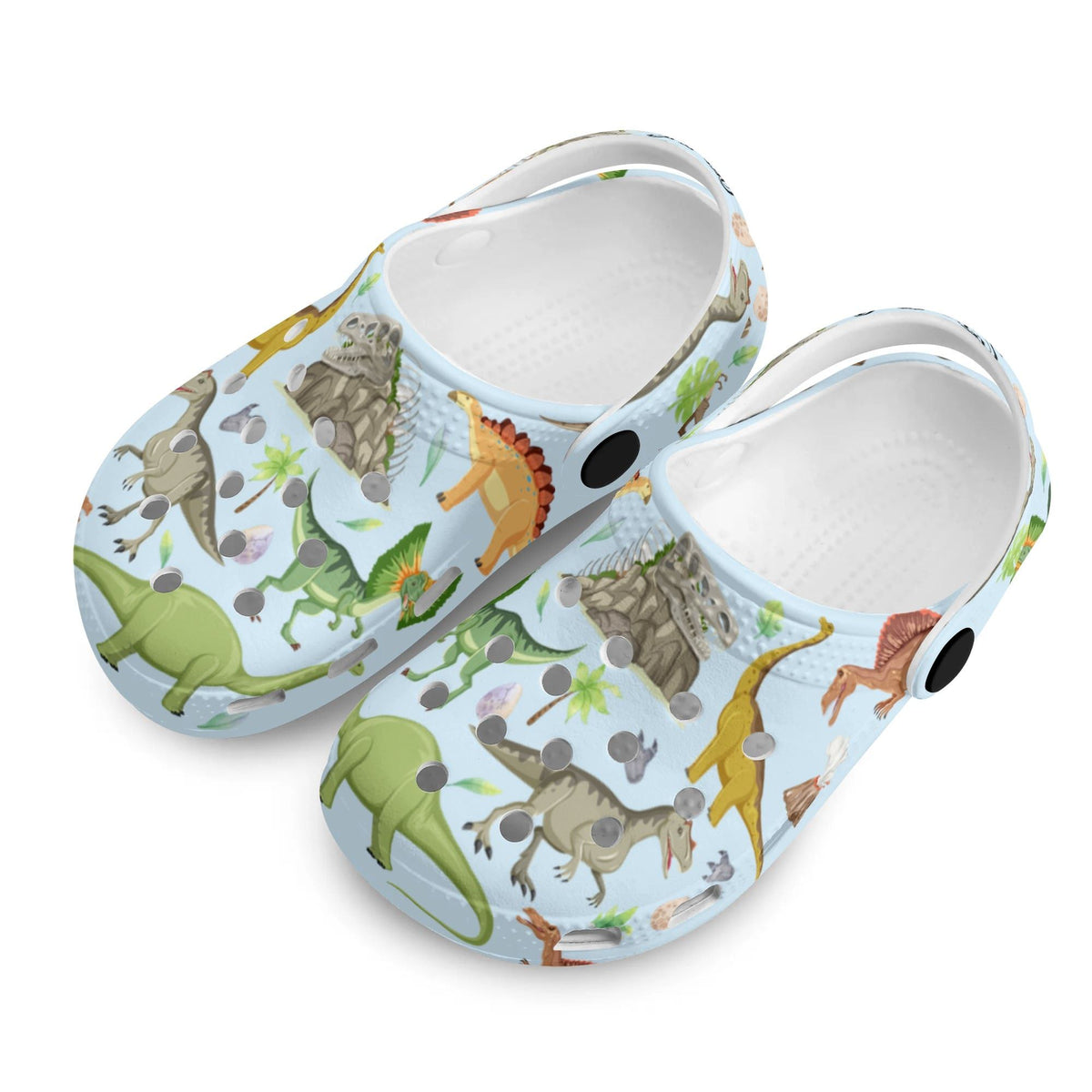 Custom Name Dinosaur Fossils Kid's Slippers/Sandals