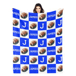 Personalized Ball Sports Kids Name Blanket - Gift for Kids