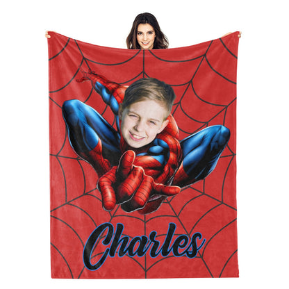 Personalized Custom Photo And Boy Name Blankets - Gifts for Kids