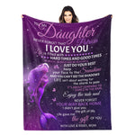 Personalized Purple Theme Mermaid Gift Name Blanket - Gift for Kids