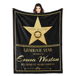 Personalized Class of 2025 Graduation Wishes Name Blankets - Graduation Gift