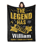 Personalized Custom Retirement Name Blankets - Gift for Family