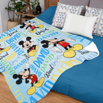Personalized Cute Animal Kids Name Blanket - Gift for Kids