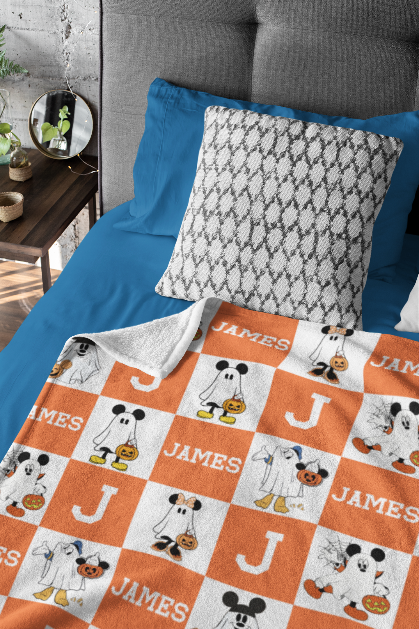 Personalized Halloween Children's Name Blankets - Gift for Kids