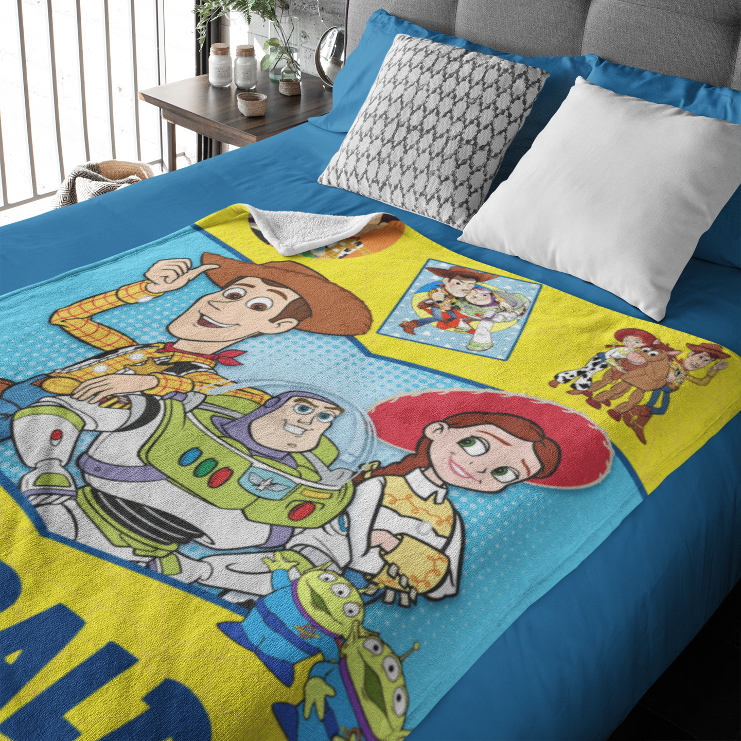 Personalized Cartoon Colors Children's Name Blanket - Gift for Kids