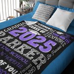 Personalized Class of 2025 Name Classic Graduation Blankets - Graduation Gifts