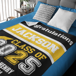 Personalized Class of 2025 Name Custom Classic Graduation Blankets - Graduation Gifts