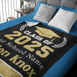 Personalized Custom Class of 2025 Graduations Name Blankets - Graduation Gifts