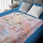 Personalised Fairy Butterfly Girl Name Blankets - Gift for Kids