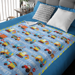 Personalised Custom Truck Boy Name Blankets - Gift for Kids