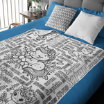 Personalized Cute Unicorn Coloring Blanket🎨- Gift for Kids