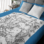 Personalized Forest Animals Doodle Blanket🎨- Gift for Kids