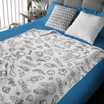 Personalized Space Star Doodle Blanket🎨- Gift for Kids