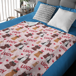 Personalized Valentine's Day Name Blankets - Gift for Kids