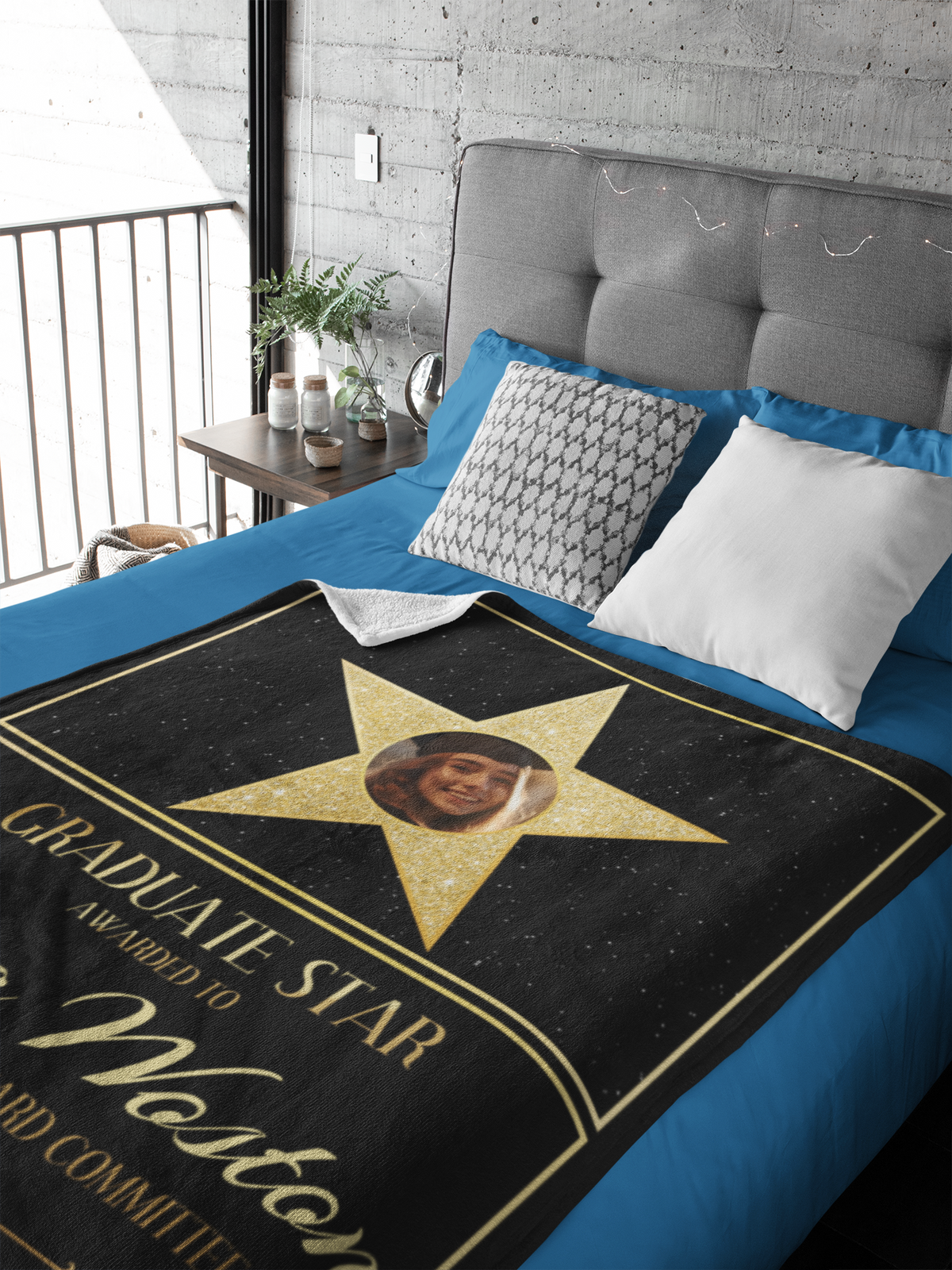 Personalized Class of 2025 Graduations Custom Star Name Blankets - Graduation Gift