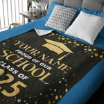 Personalized Graduation Stars Name Blankets - Graduation Gift