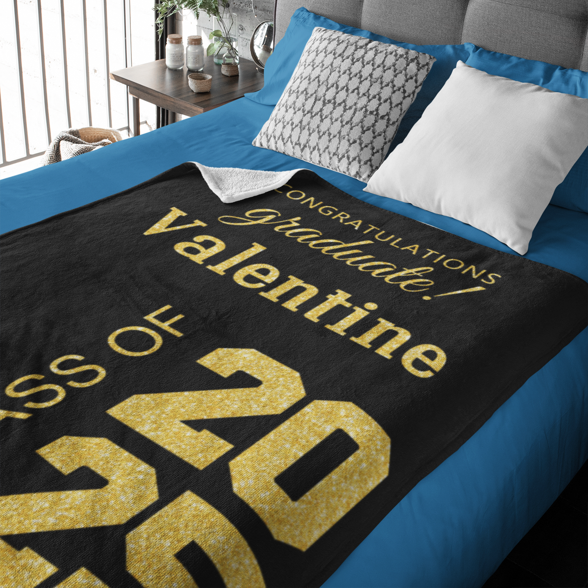 Personalized Class of 2025 Graduation Blanket - Graduation Gift