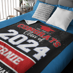 Personalized Classic Team Color Name Blanket - Graduation Gift