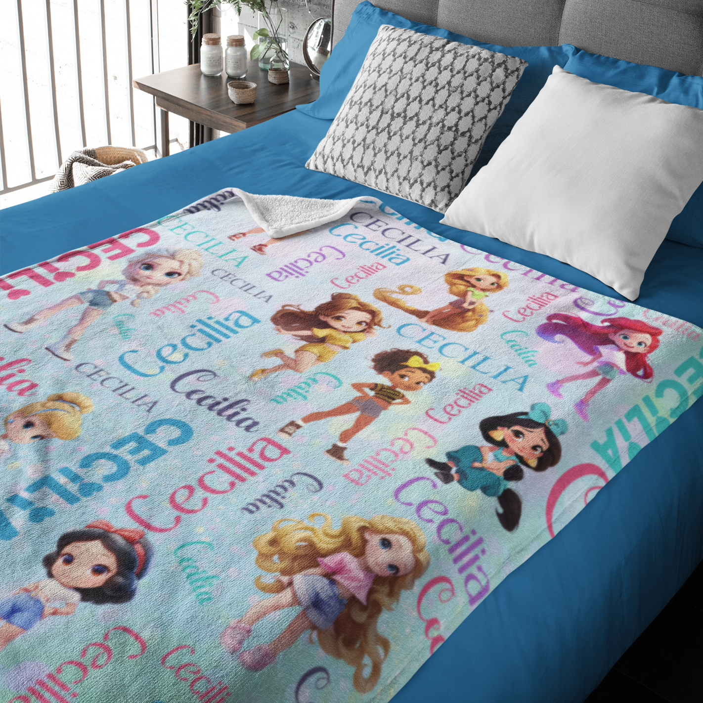 Personalized Cute Girls Blanket - Gifts for Kids