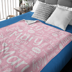 Personalized Girl's Name Blanket - Gift for Family