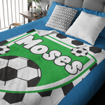 Personalized Football Field Name Blanket - Gift for Kids