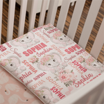 Personalized Cute Elephant Girl Blanket - Gift for Kids