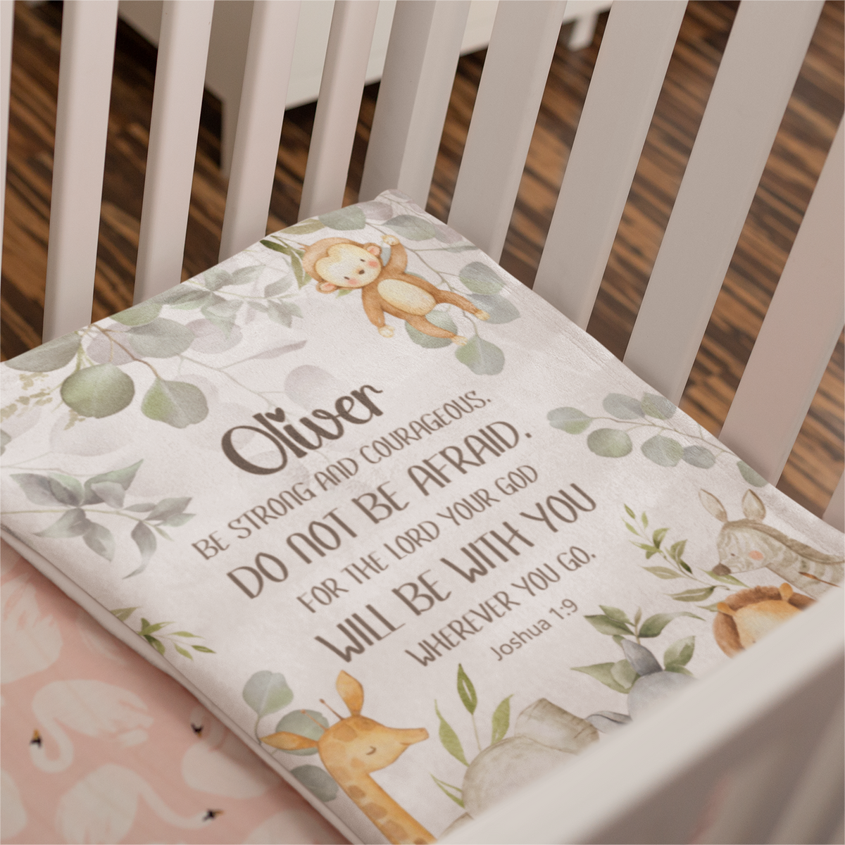 Personalized Bible Verse Baby Blanket - Gift for Baby