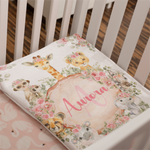 Personalized Forest Animal Baby Blanket - Gift for Baby