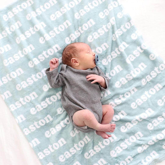 Perfectly Personalized Blue Collection Blanket