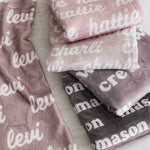 Perfectly Personalized Color Blanket Taupe Collection