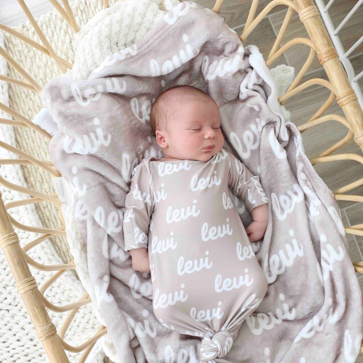 Perfectly Personalized Color Blanket Taupe Collection