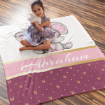 Personalized Cute Animal Baby Blanket - Gift for Baby