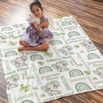 Personalized Lucky Clover Name Blanket - Gift for Kids