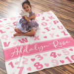 Personalized Alphabet Name Blankets - Gift for Kids