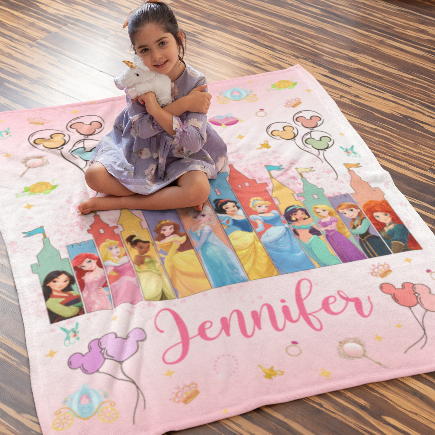 Personalized Dream Girl Blanket - Gift for Kids