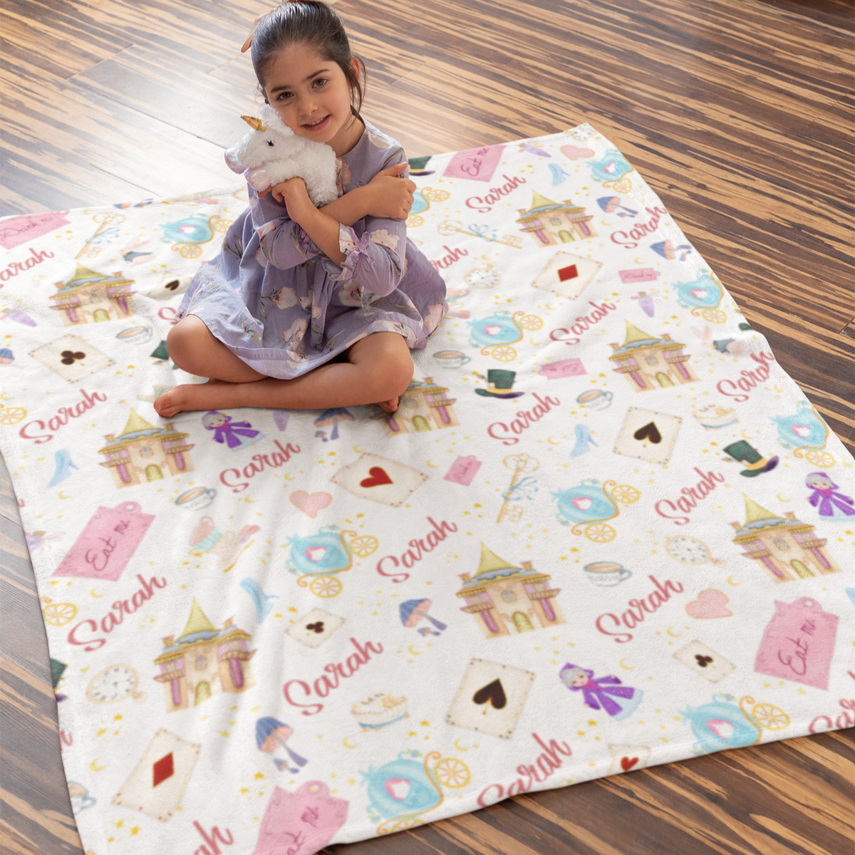 Personalized Fairy Tale Story Name Blankets - Gift for Kids