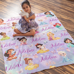 Personalized Custom Princess Butterfly Name Blanket - Gift for Kid