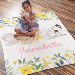 Personalized Forest Animal Name Blanket - Gift for Kids