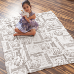 Personalized Elephant Coloring Blanket🎨- Gift for Kids