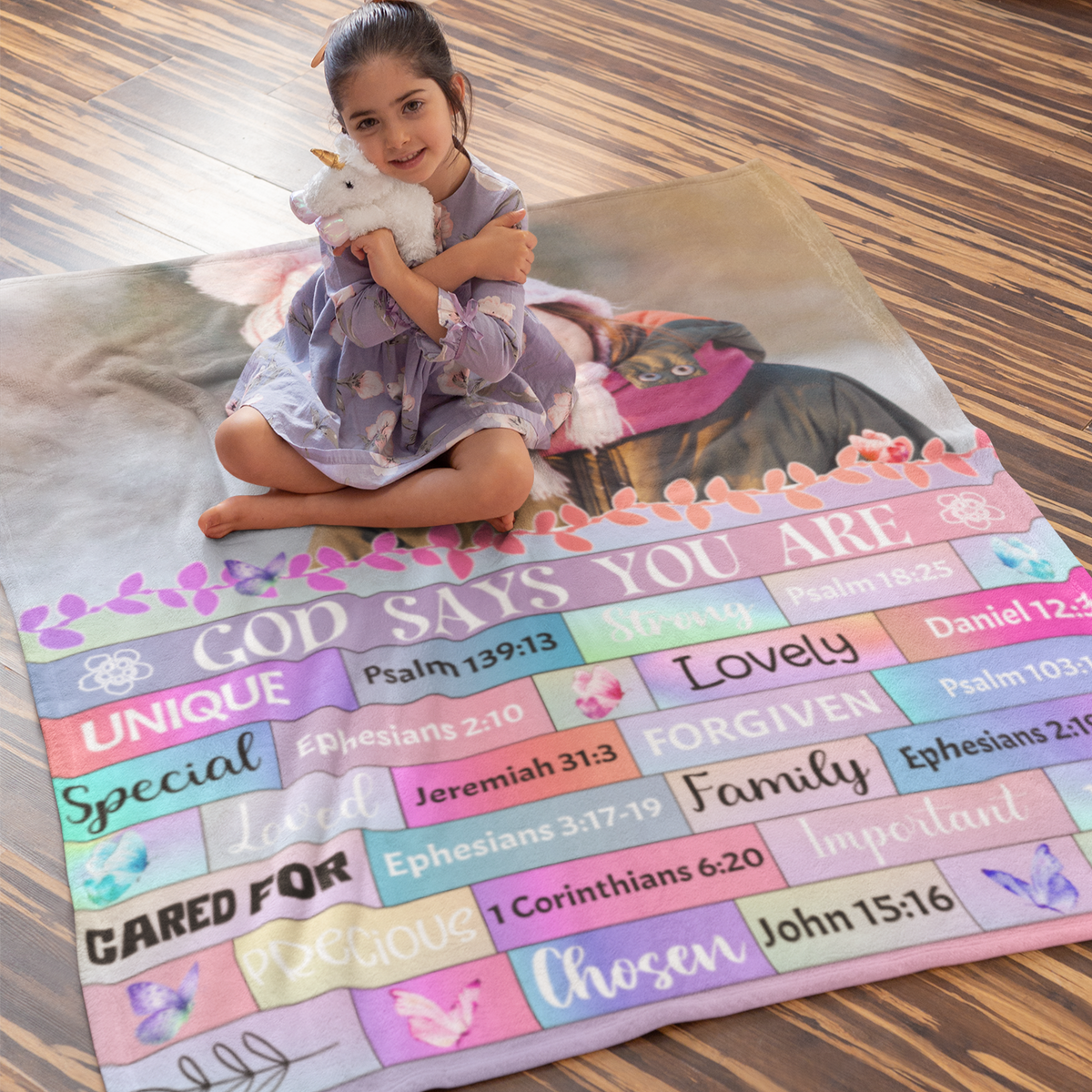 Personalized Photo Blanket - God Say You Are - Gift for Kids