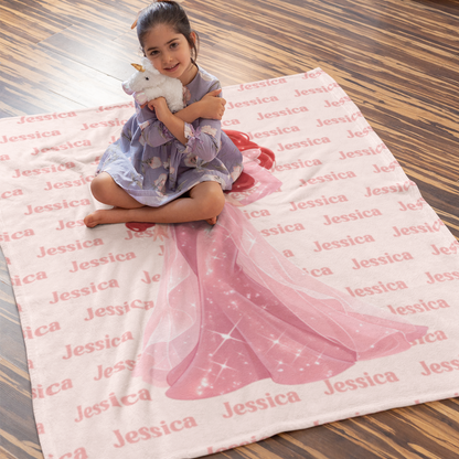 Personalized Blanket with Girls Name - Gifts for Girls - Gifts for Kids