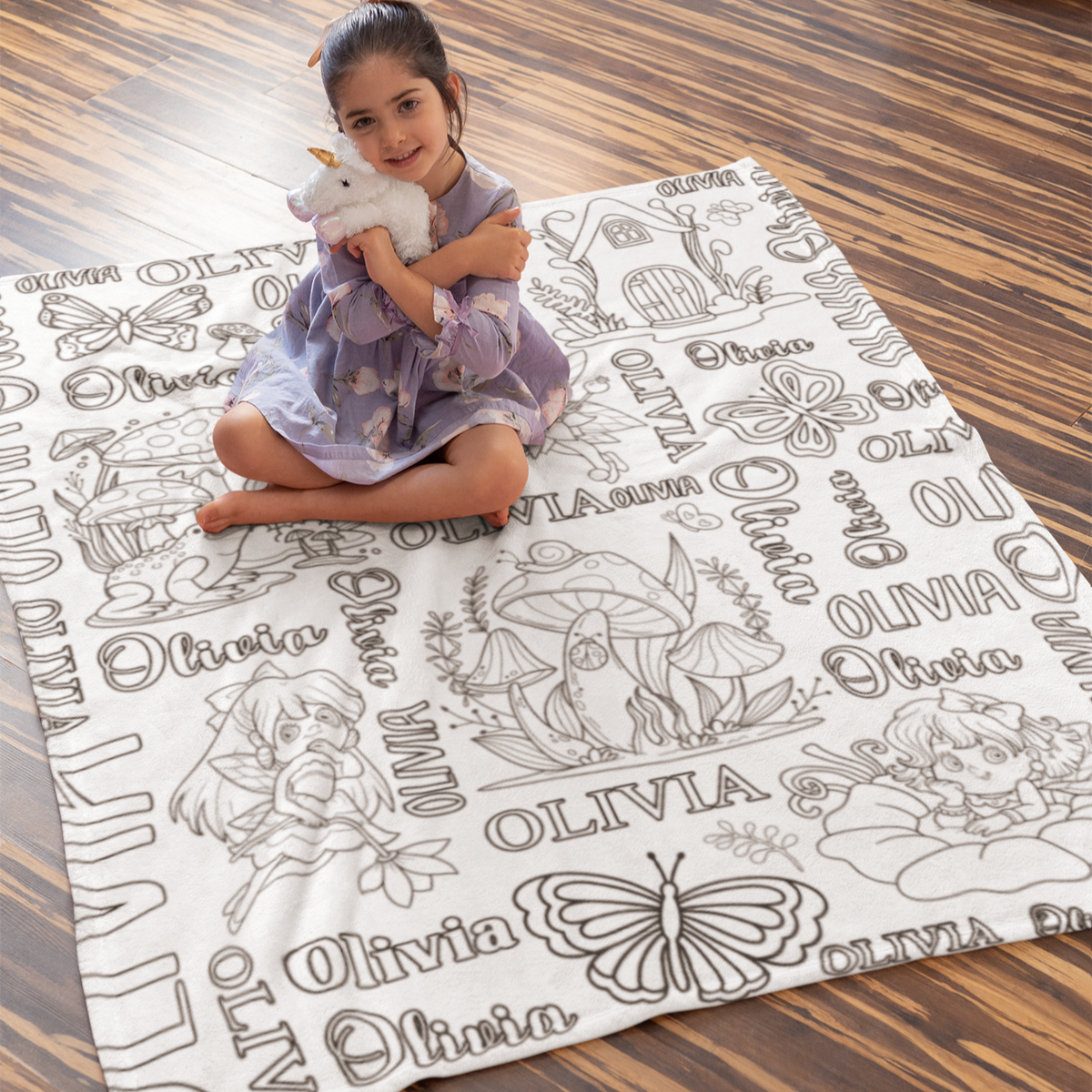 Personalized Magic Fairy Doodle Blankets🎨- Gift for Kids